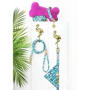 Lilly Pulitzer Collar with Bandana Barking Up The Palm Tree SM/MD (17.5")