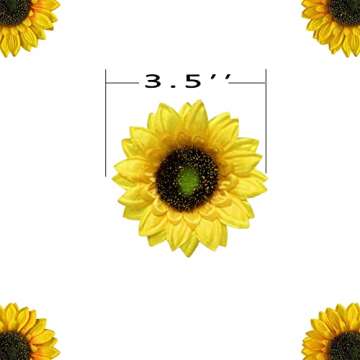 50pcs Artificial Sunflower Heads for Every Occasion