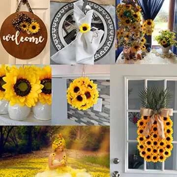 50pcs Artificial Sunflower Heads for Every Occasion