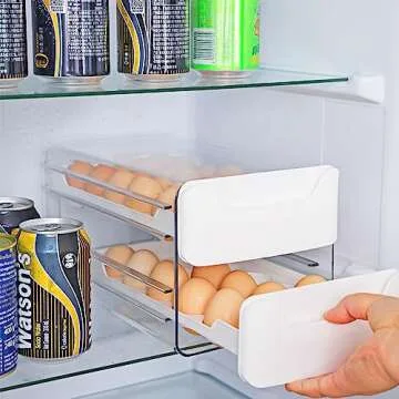 Moretoes Egg Holder for Fridge 36 Egg Storage Organizer