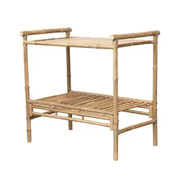 Creative Co-Op Bamboo 2-Tier Shelf for Stylish Storage
