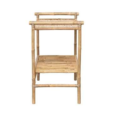 Creative Co-Op Bamboo 2-Tier Shelf for Stylish Storage