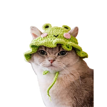 QWINEE Cartoon Design Knit Cute Dog Hat Soft Cat Hat Rabbit Hat Halloween Christmas Party Costume He...
