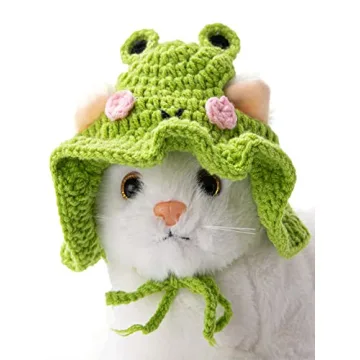 QWINEE Cartoon Design Knit Dog Hat for Festive Fun