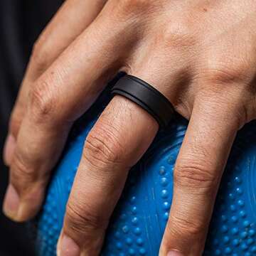 ThunderFit Silicone Wedding Rings for Active Men - Versatile Gift