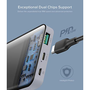 GETIHU 10000mAh Portable USB C Power Bank - Fast Charge