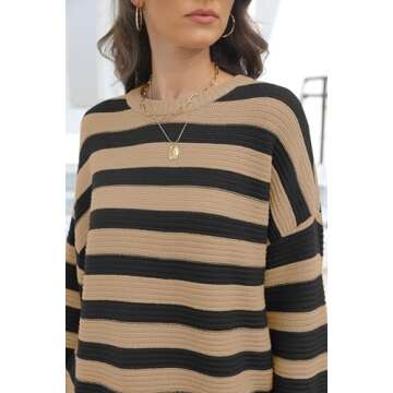 GUNEST Oversized Dark Apricot Sweater for Women
