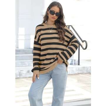 GUNEST Oversized Dark Apricot Sweater for Women