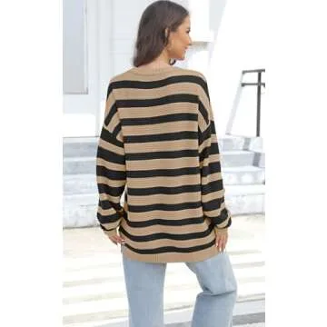 GUNEST Oversized Dark Apricot Sweater for Women