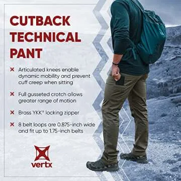 Vertx Men's Tactical Pants with Quick Dry Technology, 34W x 32L