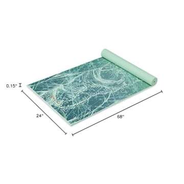 Gaiam Yoga Mat Classic Print Non Slip Exercise & Fitness Mat for All Types of Yoga, Pilates & Floor Workouts, Whirling Whisper, 4mm