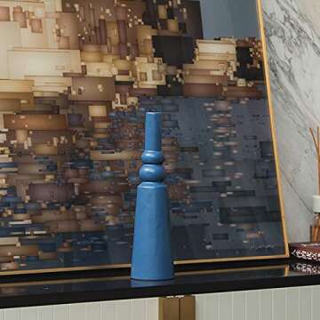 Ceramic Vase,Delicately Carved Style Art Vase, Glazed Flower Ceramic Vase, Handmade Creative Floral ...