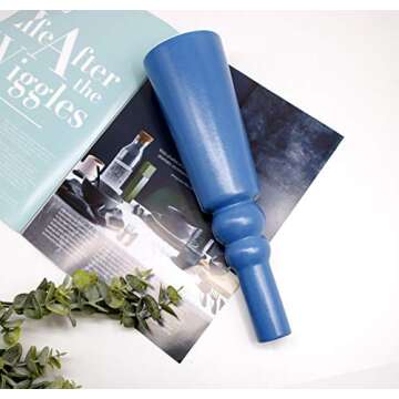 Ceramic Vase,Delicately Carved Style Art Vase, Glazed Flower Ceramic Vase, Handmade Creative Floral Vase, Home Office Wedding Decor Vase(Blue)