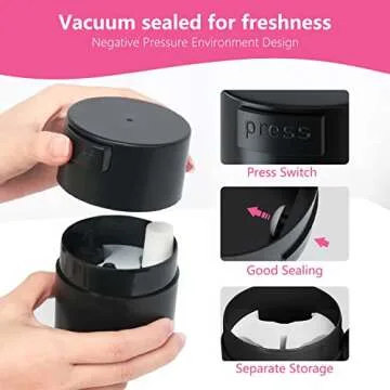 Buqikma Eyelash Extension Glue Jar Storage Tank with Bottom Sealed Adhesive Stand Activated Storage ...