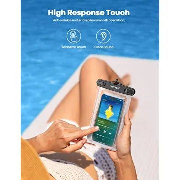 Lamicall Waterproof Phone Pouch IPX8 for Beach & Pool
