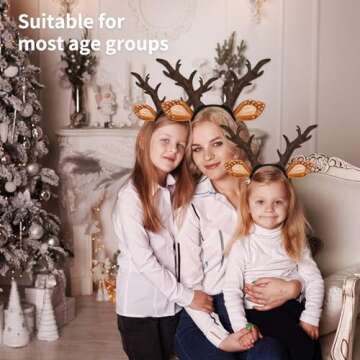WOXAFO Deer Antlers Headband for Halloween and Christmas