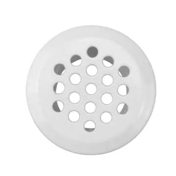 Semetall Air Vents 20 Pack 25mm(1") Stainless Steel Circular Soffit Vent Round Vent Mesh Hole Louver for Kitchen/Bathroom/Cabinet/Wardrobe/Shoebox (White)