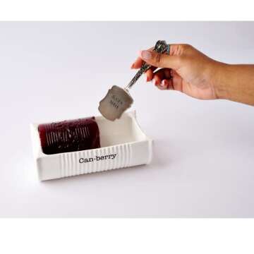 Charming Mud Pie Can-Berry Dish & Spatula Set