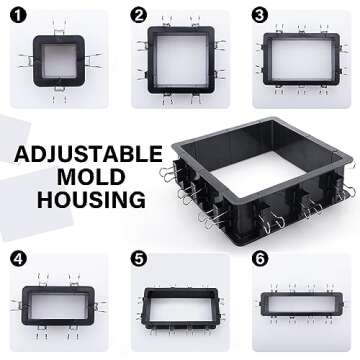 Adjustable Mold Housing Kit for Silicone Molds Making - Plastic Mold Housing Frame for Silicone Rubber Mold Making, DIY Resin Mold - Free Combination Molding Housing for Soap Mold, Candle Molds Making