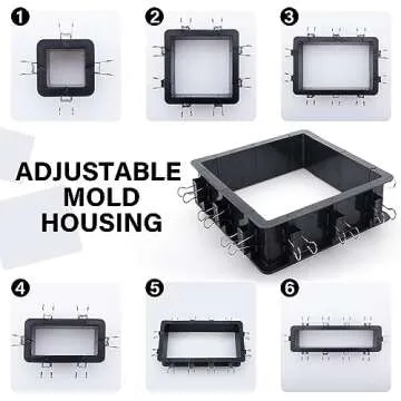 Adjustable Mold Housing Kit for Silicone Molds Making - Plastic Mold Housing Frame for Silicone Rubber Mold Making, DIY Resin Mold - Free Combination Molding Housing for Soap Mold, Candle Molds Making