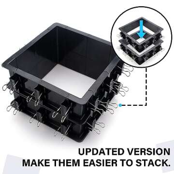 Adjustable Mold Housing Kit for Silicone Molds Making - Plastic Mold Housing Frame for Silicone Rubber Mold Making, DIY Resin Mold - Free Combination Molding Housing for Soap Mold, Candle Molds Making