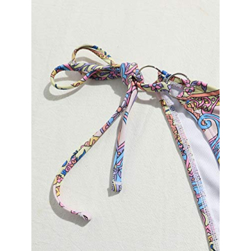 SOLY HUX Women's Stylish Halter Top and Tie Side Bikini