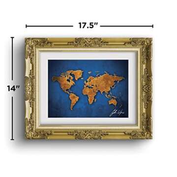 Redline Steel Motivational Wall Art – World Map