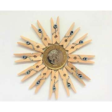 150pcs Natural Wooden Mini Clothes pins for Holding Photo Paper, Dorman & Walsh Mini Pegs for Decorative Photo Wall, DIY Decoration's, Tiny Wooden Clothes Pegs, for Arts & Crafts, Weddings, Cocktails