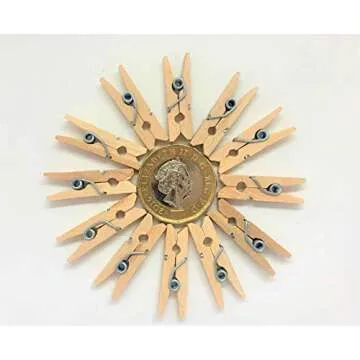 150pcs Natural Wooden Mini Clothes pins for Holding Photo Paper, Dorman & Walsh Mini Pegs for Decorative Photo Wall, DIY Decoration's, Tiny Wooden Clothes Pegs, for Arts & Crafts, Weddings, Cocktails