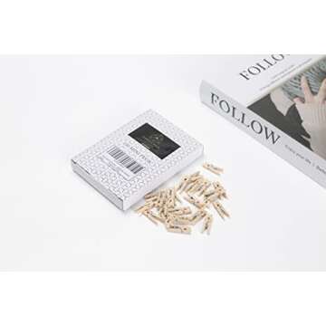 150pcs Natural Wooden Mini Clothes pins for Holding Photo Paper, Dorman & Walsh Mini Pegs for Decorative Photo Wall, DIY Decoration's, Tiny Wooden Clothes Pegs, for Arts & Crafts, Weddings, Cocktails