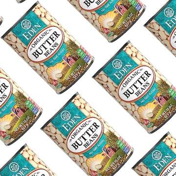 Eden Organic Butter Beans, (Baby Lima Beans), No Salt Added, USA Grown, Non GMO, 15 oz (12-Pack)