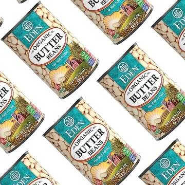 Eden Organic Butter Beans, (Baby Lima Beans), No Salt Added, USA Grown, Non GMO, 15 oz (12-Pack)