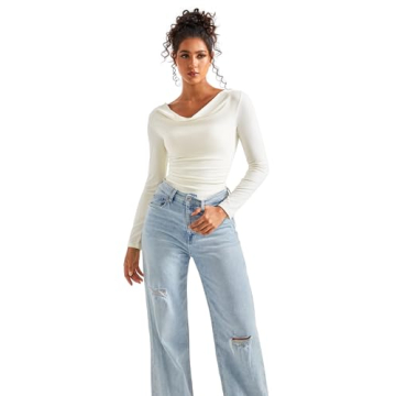 Trendy Off Shoulder Long Sleeve Shirt for Women