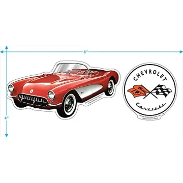 Popfunk Chevy Corvette Vintage Logo T-Shirt & Stickers