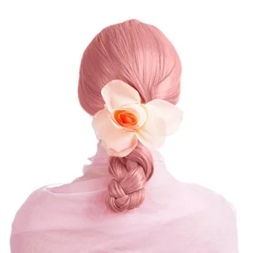 YOPO 28 Inch Long Wavy Pink Wig for Women Cosplay