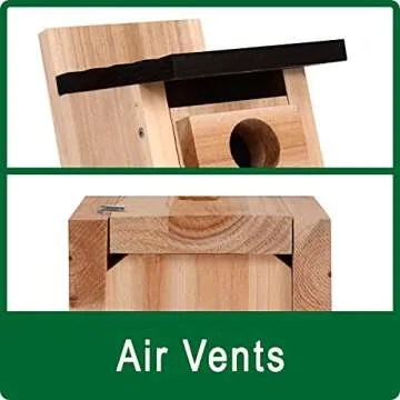 Cedar Bluebird House with Double Predator Guard: Wild Wings Cedar Eastern Bluebird Bird House WWCH3 Bundle with Wooden and Copper Predator Guard 1.5" Opening