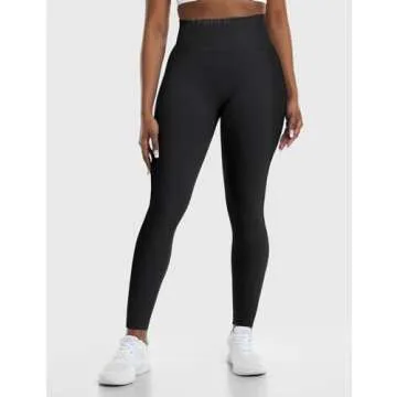 YEOREO Amplify Leggings for Women Seamless Scrunch Leggings Butt Lifting Gym High Waisted Athletic Leggings Black Marl