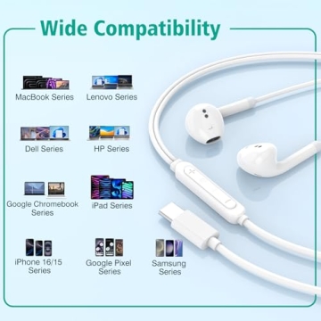 USB C Headphones for iPhone 17 16 15 and More