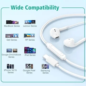 USB C Headphones for iPhone 17 16 15 and More