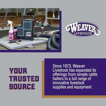 Weaver Livestock Braided Poly Rope Cattle Halter, Adjustable Style Cow Calf Halter, Livestock Handling Equipment for Showing, Purple/Black/Teal