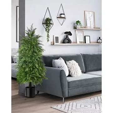 Stunning 4ft Artificial Cedar Topiary Trees for Home