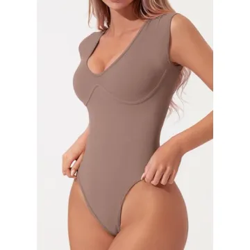 Stylish QINSEN Mushroom Bodysuit for Women