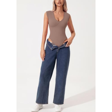 Stylish QINSEN Mushroom Bodysuit for Women