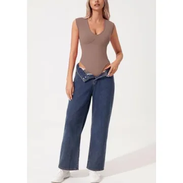 Stylish QINSEN Mushroom Bodysuit for Women