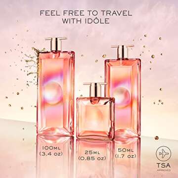 Lancôme​ Idôle Nectar Eau de Parfum - Long Lasting Fragrance with Notes of Bright Florals & Warm Vanilla - Sweet & Floral Women's Perfume - 1.7 Fl Oz