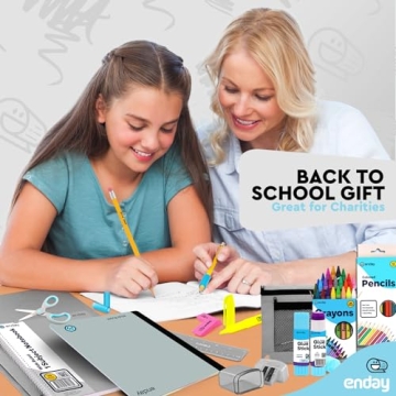 Enday School Supplies Kit 71 Piece Set K-5 Premium Quality