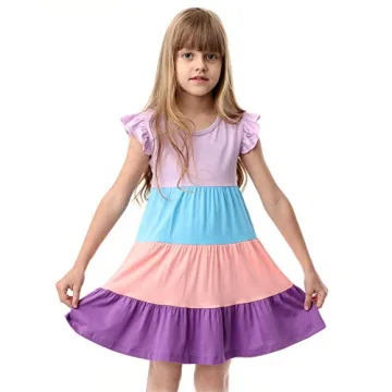 HILEELANG Girl's Summer Swing Dress - A-Line Playwear