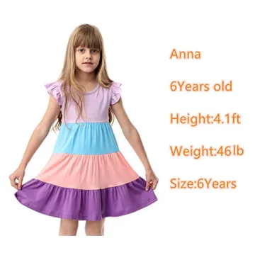 HILEELANG Girl's Summer Swing Dress - A-Line Playwear