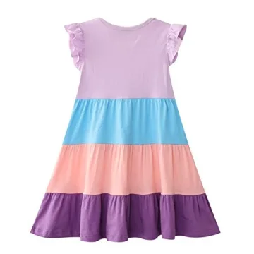 HILEELANG Girl's Summer Swing Dress - A-Line Playwear