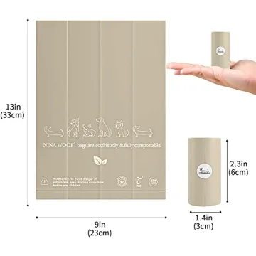 Biodegradable Dog Poop Bags - Eco-Friendly & Strong - 60 Bags